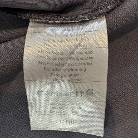 Carhartt Force Scrub Shirt Top Women's Large Multi Pocket V-Neck Gray With Pink - Picture 7 of 8
